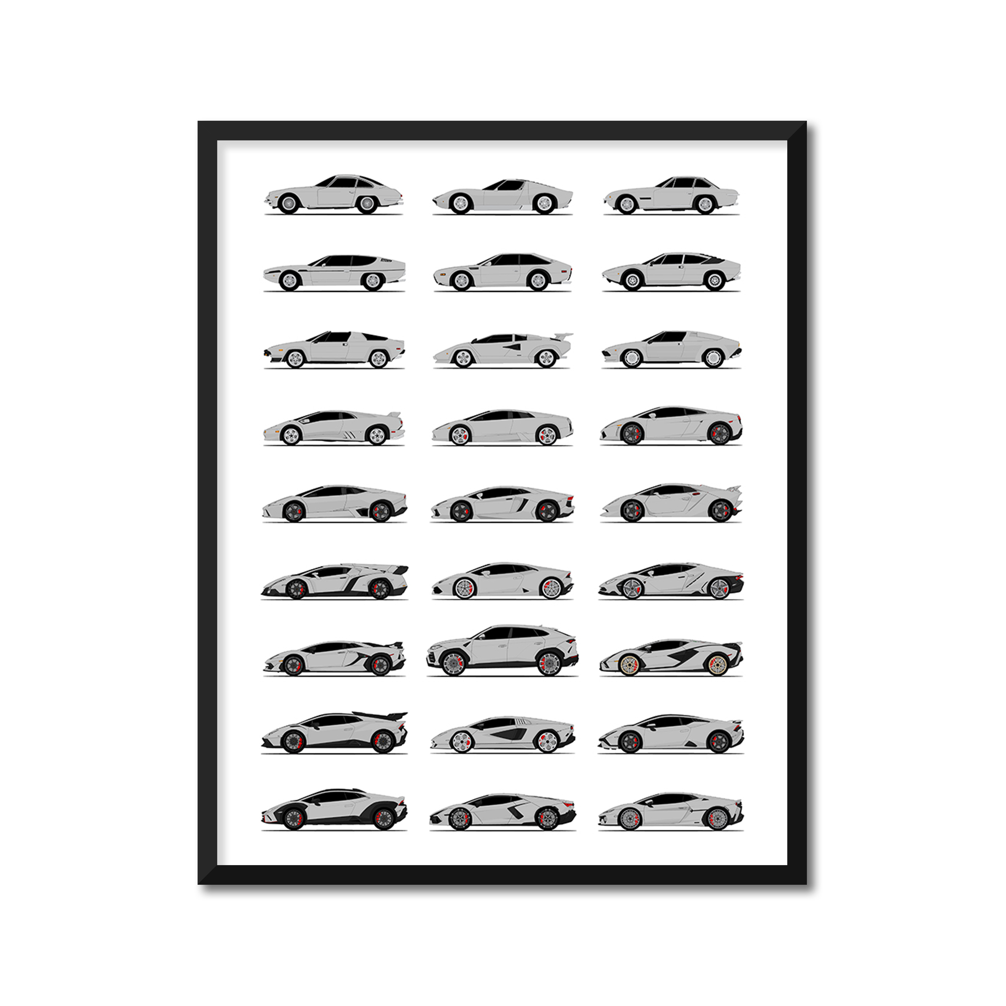 Lamborghini Generations (Side Profile)