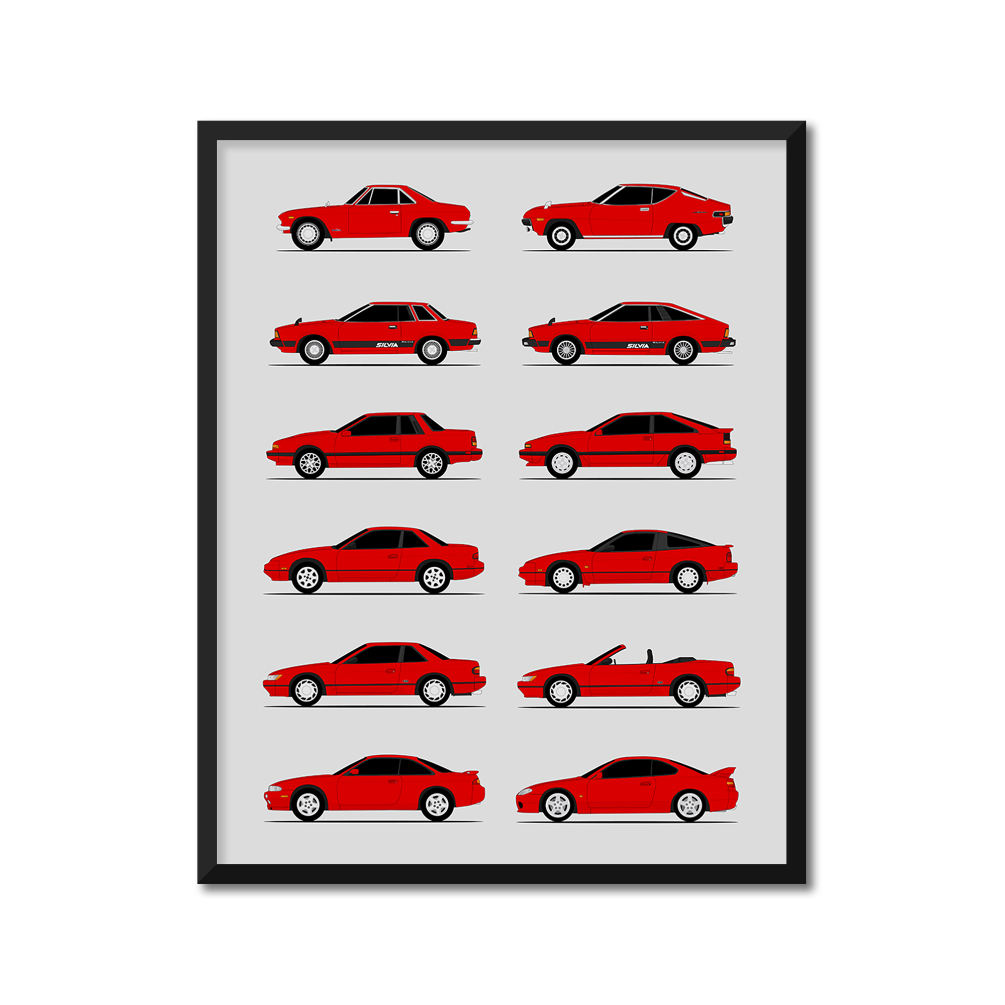 Nissan Silvia 240SX Generations (Side Profile)