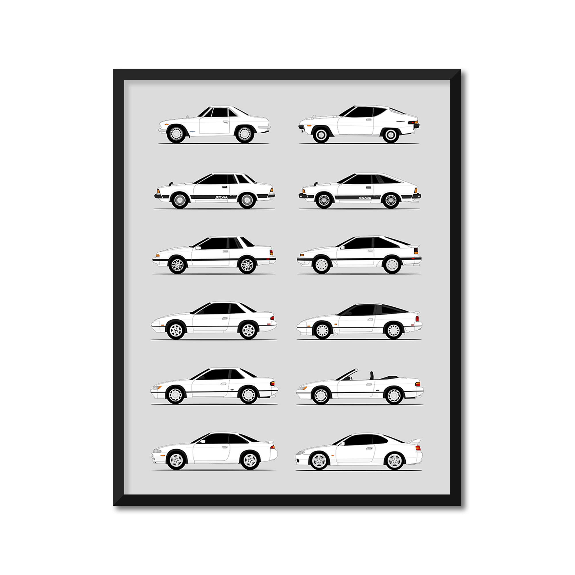 Nissan Silvia 240SX Generations (Side Profile)