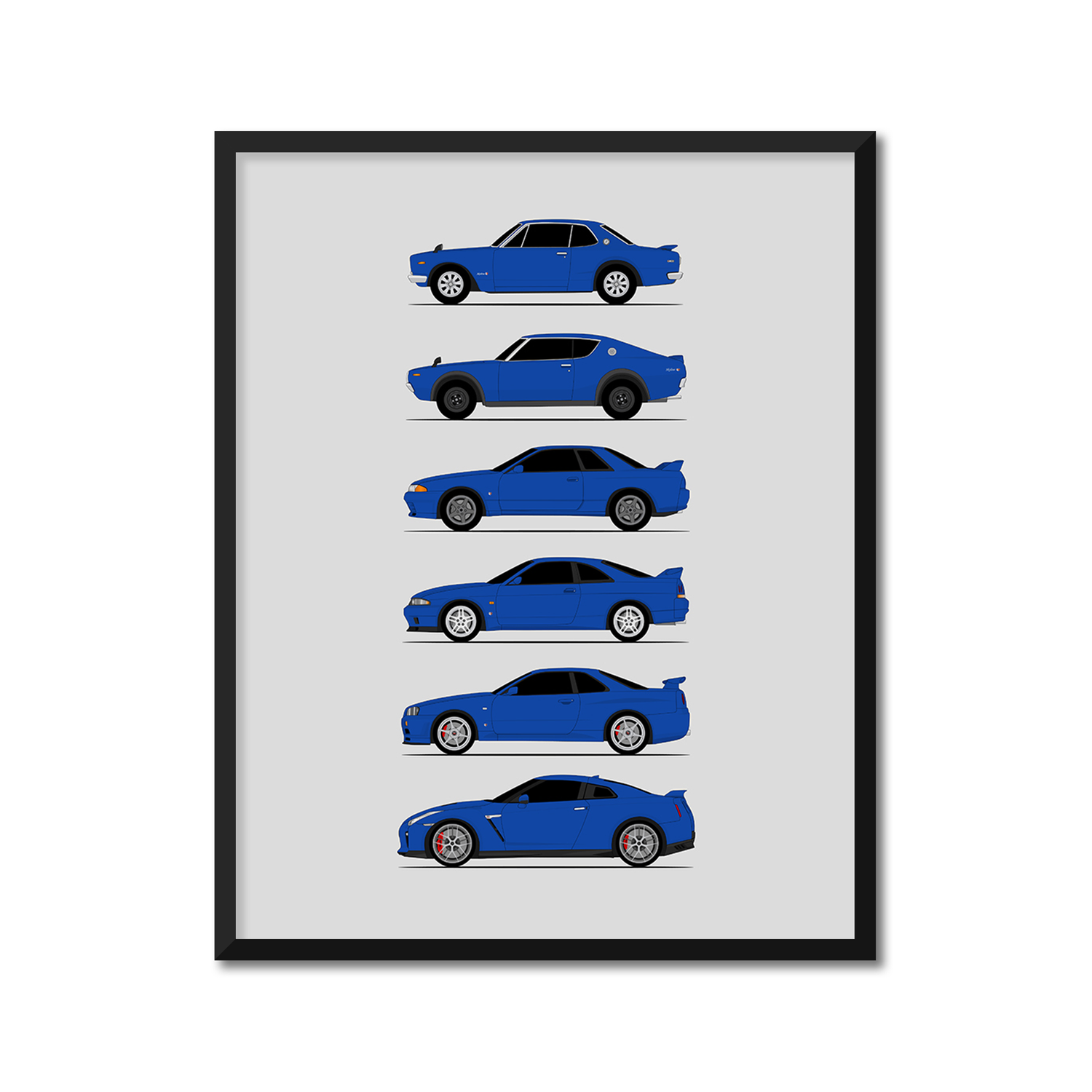 Nissan Skyline GT-R Generations (Side Profile)