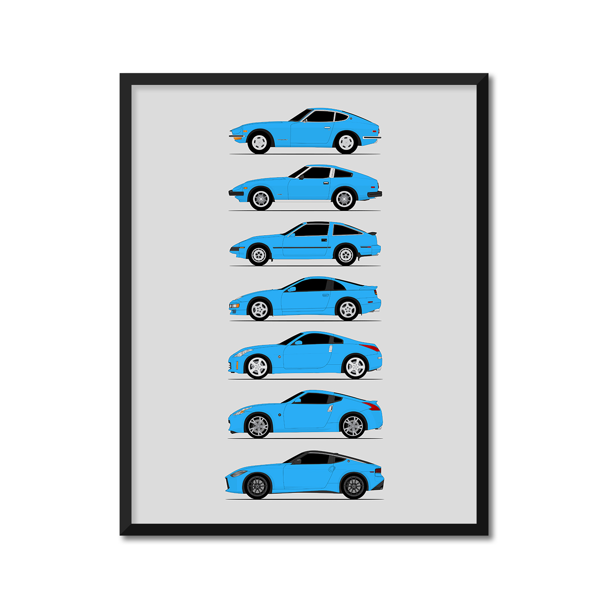 Nissan Z Car Generations (Side Profile)