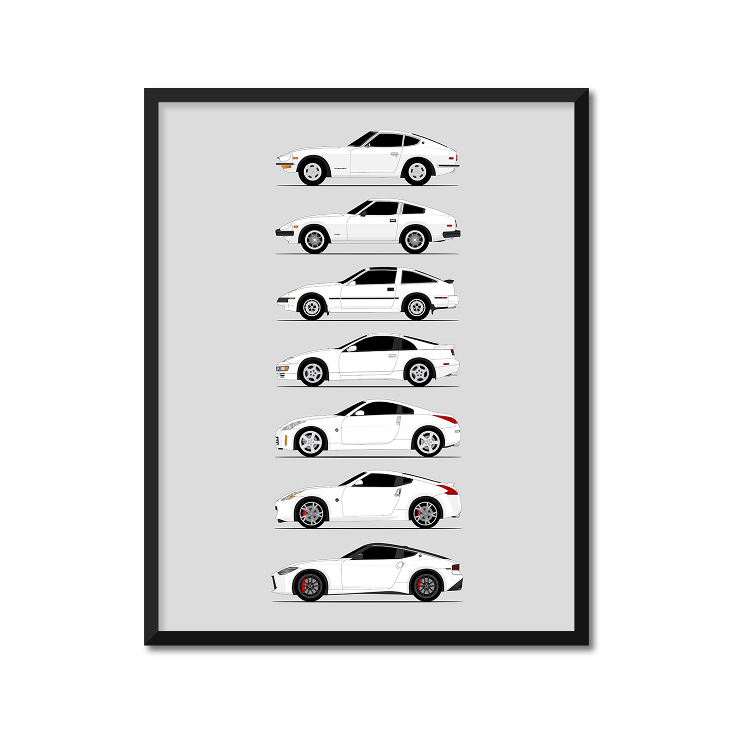 Nissan Z Car Generations (Side Profile)