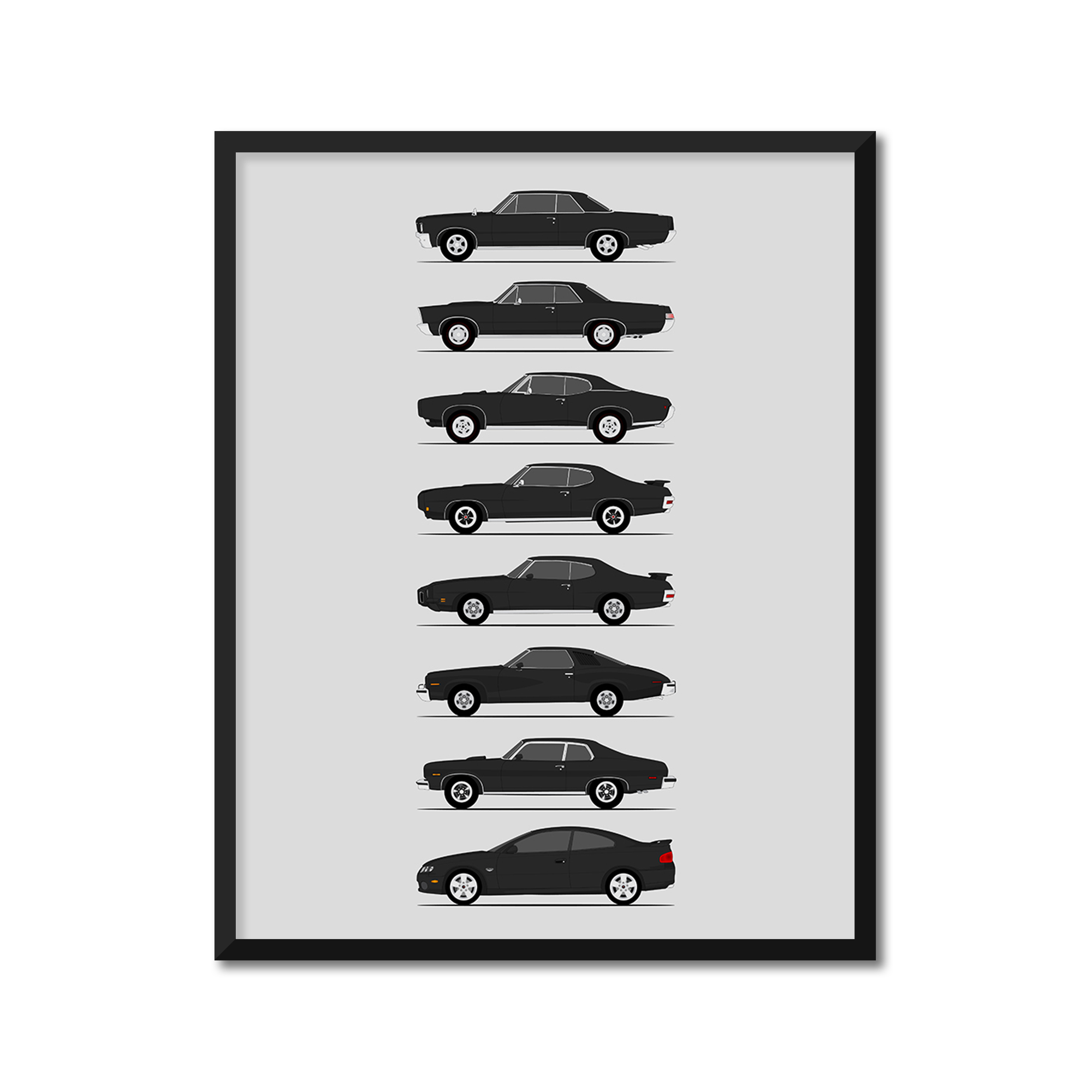 Pontiac GTO Generations (Side Profile)