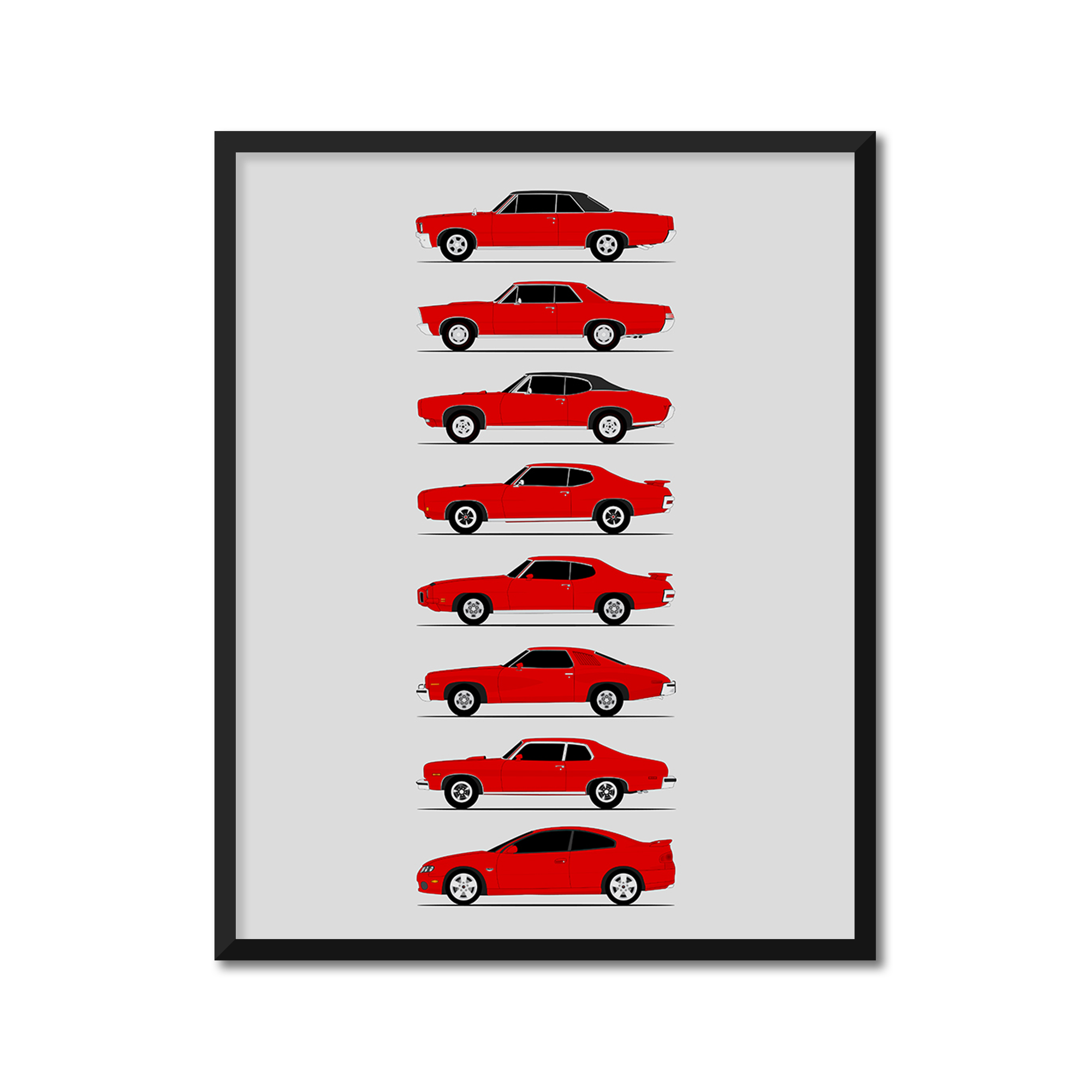 Pontiac GTO Generations (Side Profile)