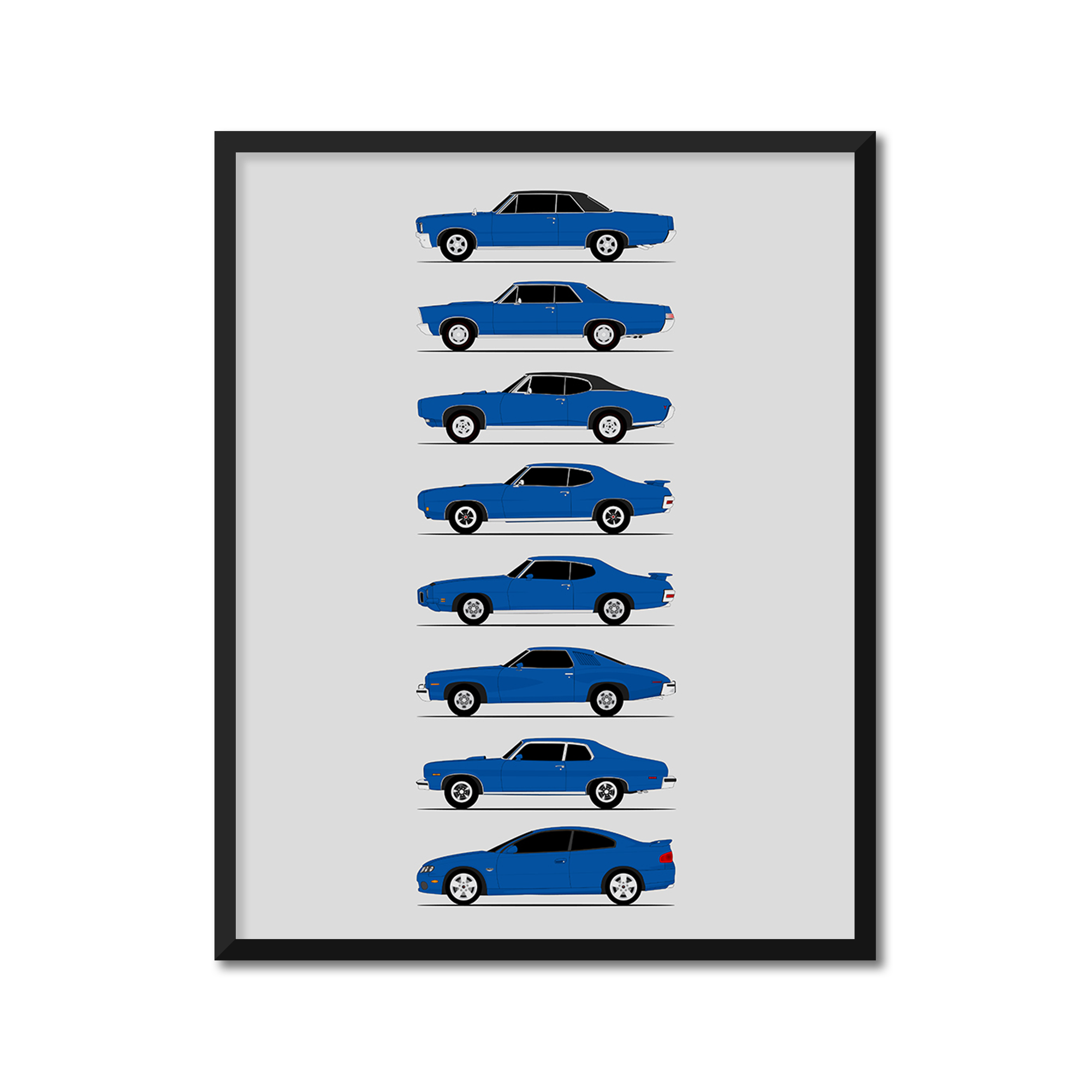 Pontiac GTO Generations (Side Profile)