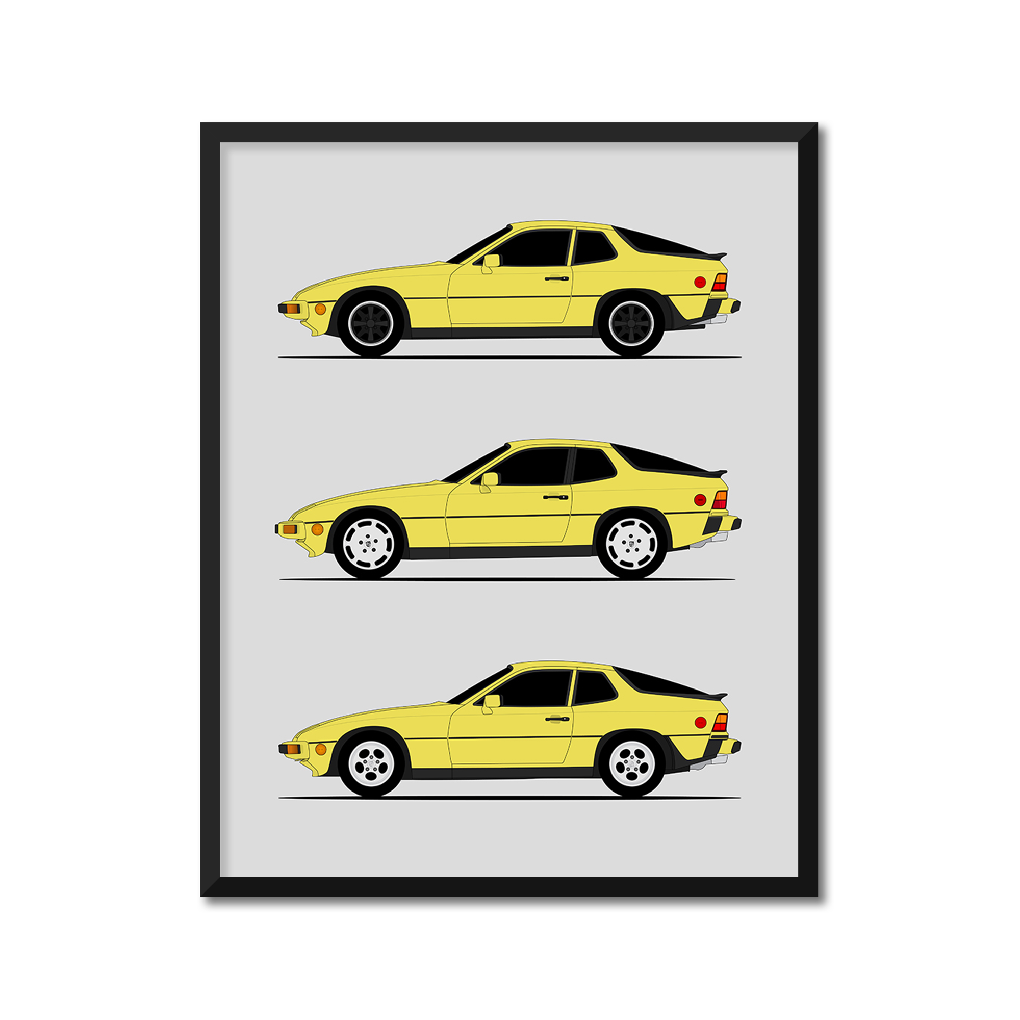 Porsche 924 Generations (Side Profile)