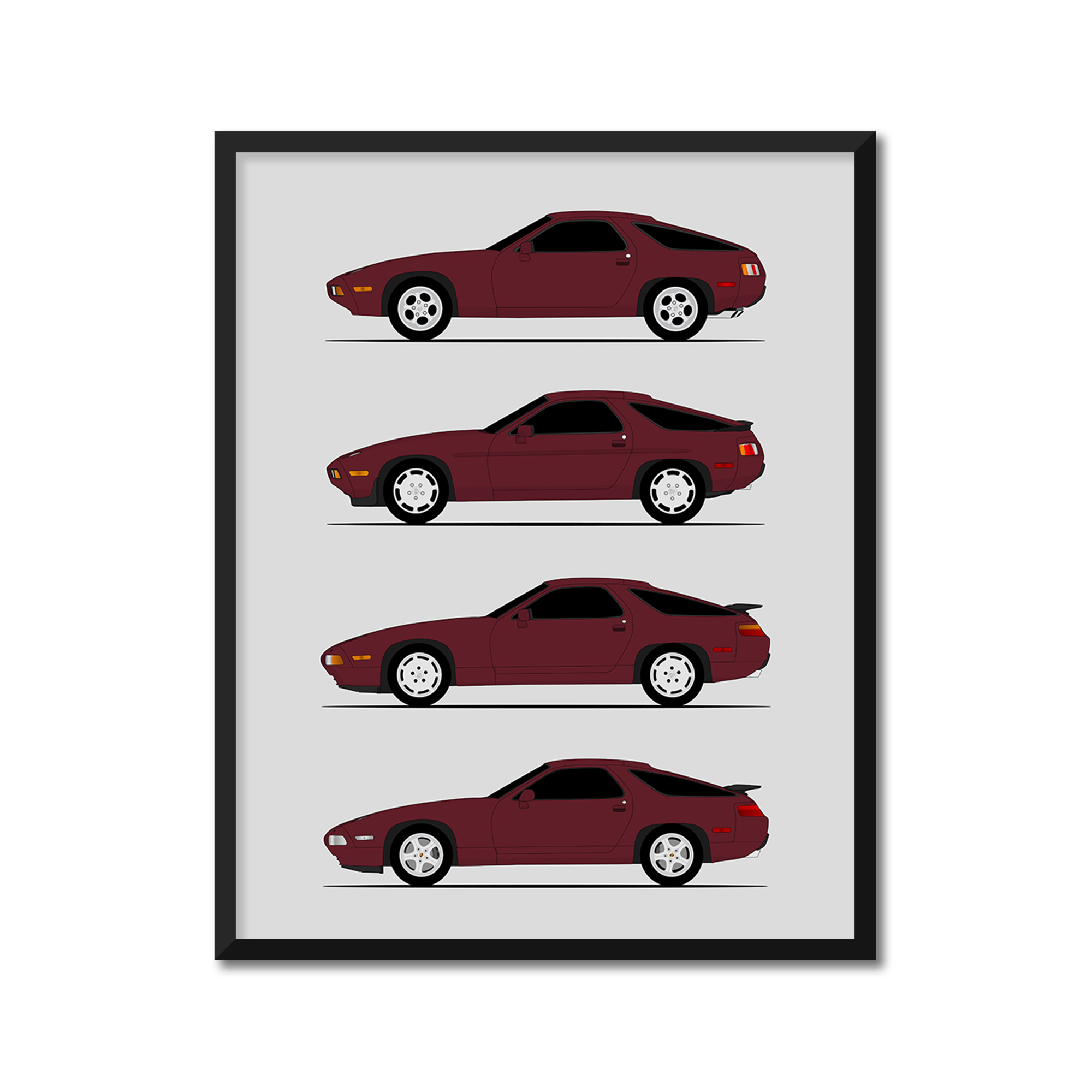 Porsche 928 Generations (Side Profile)
