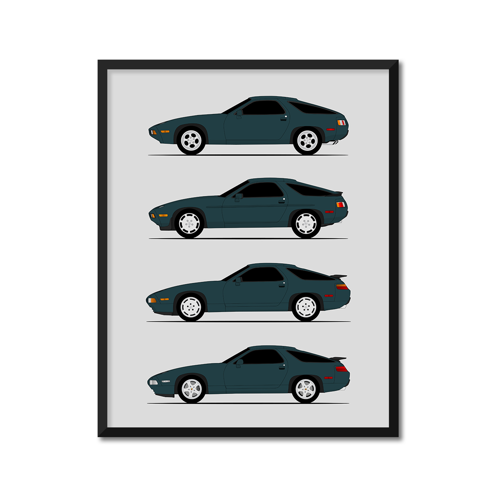 Porsche 928 Generations (Side Profile)