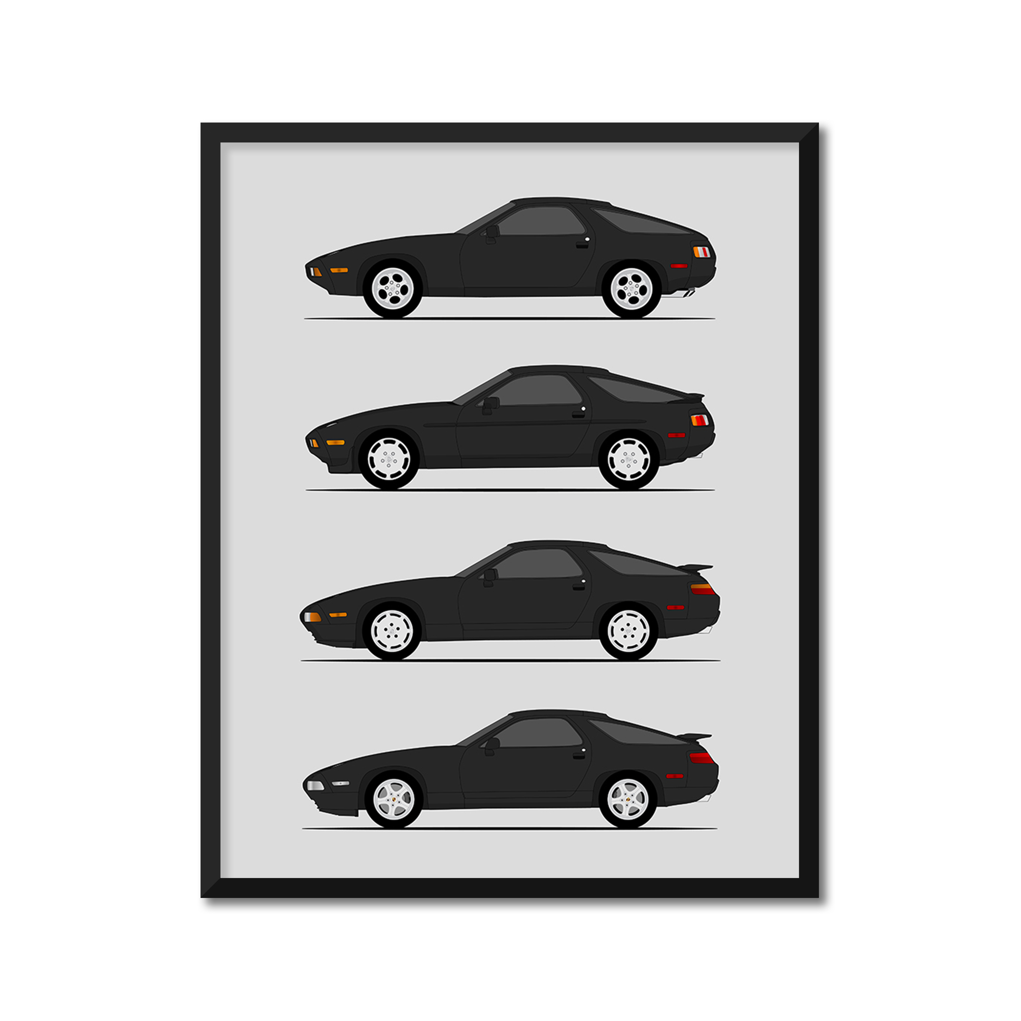 Porsche 928 Generations (Side Profile)