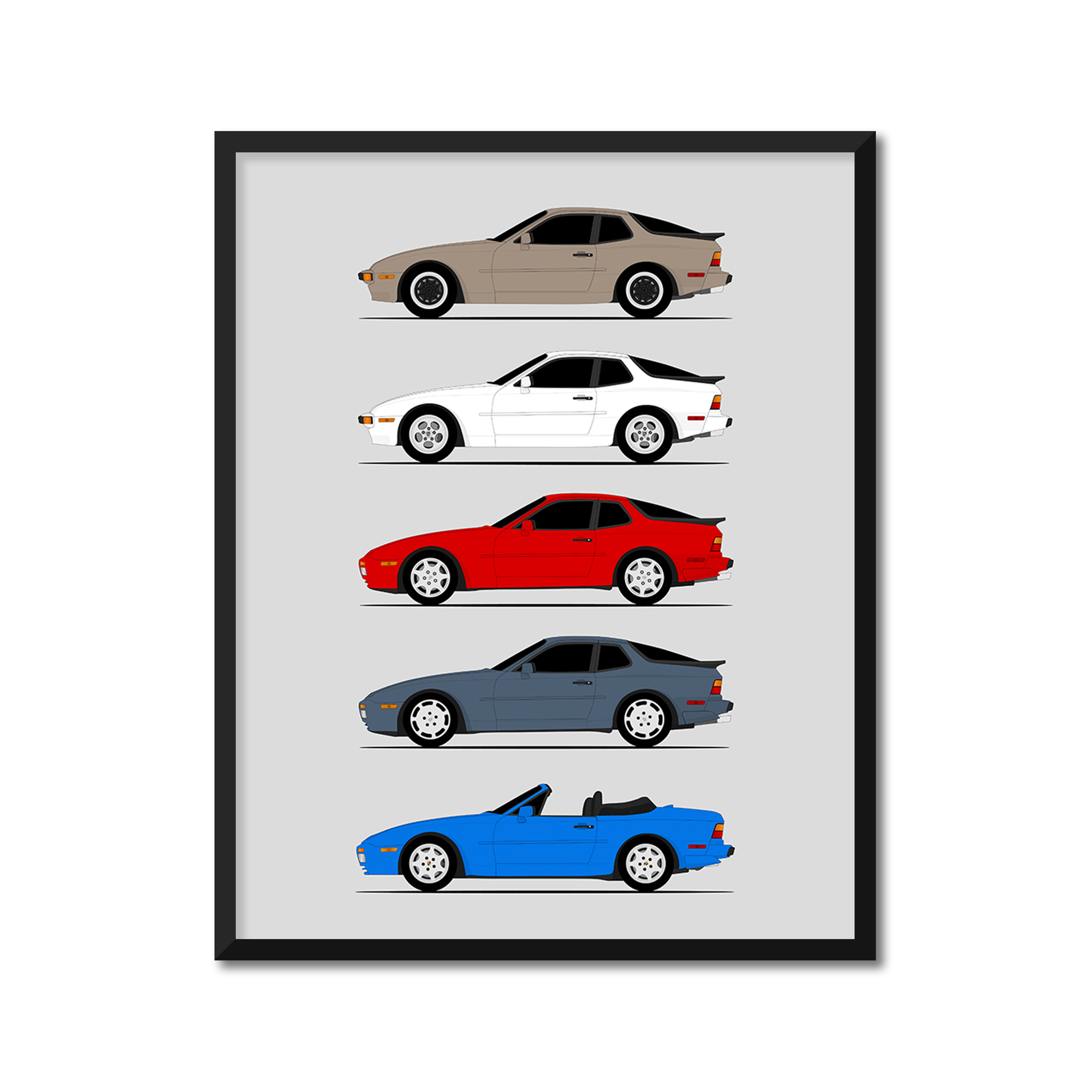 Porsche 944 Generations (Side Profile)