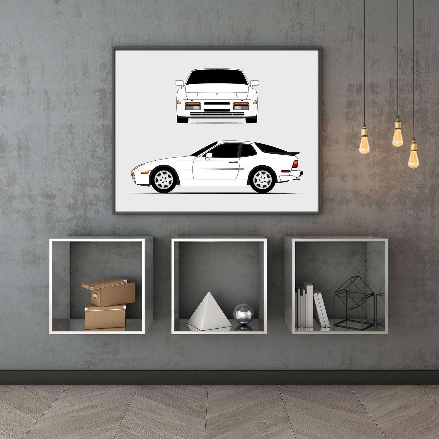 Porsche 944 Turbo (1986-1991) and S2 (1989-1991) (Front and Side) Poster