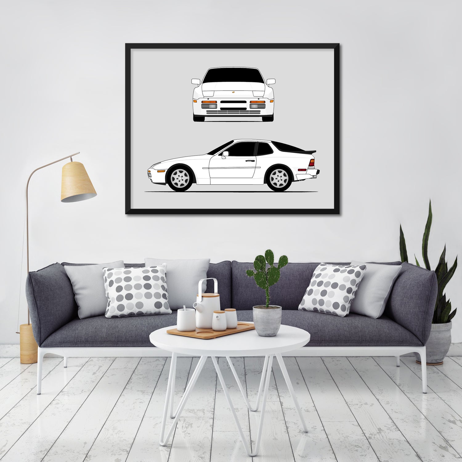 Porsche 944 Turbo (1986-1991) and S2 (1989-1991) (Front and Side) Poster