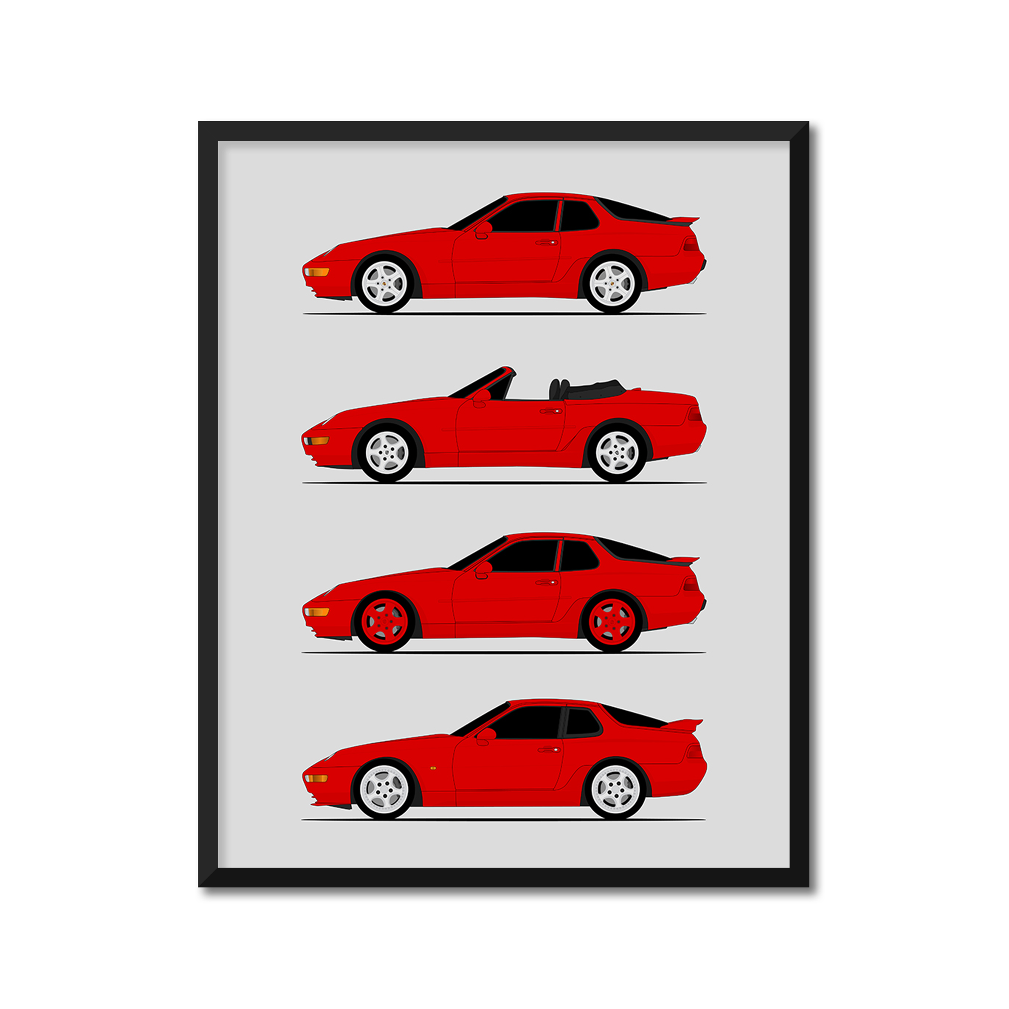 Porsche 968 Generations (Side Profile)