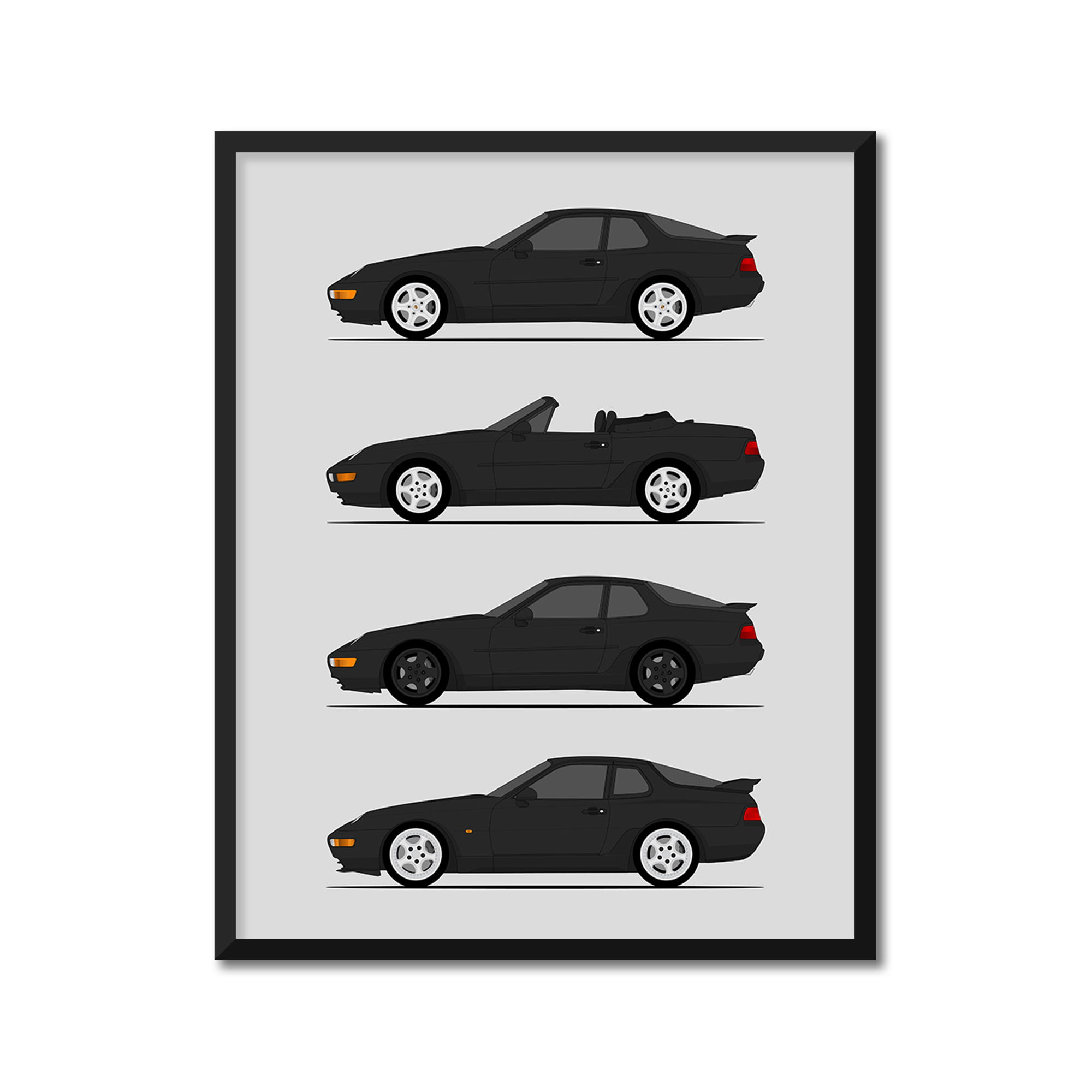 Porsche 968 Generations (Side Profile)