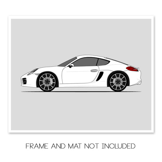Porsche Cayman S 981 (2012-2016) (Side Profile) Poster