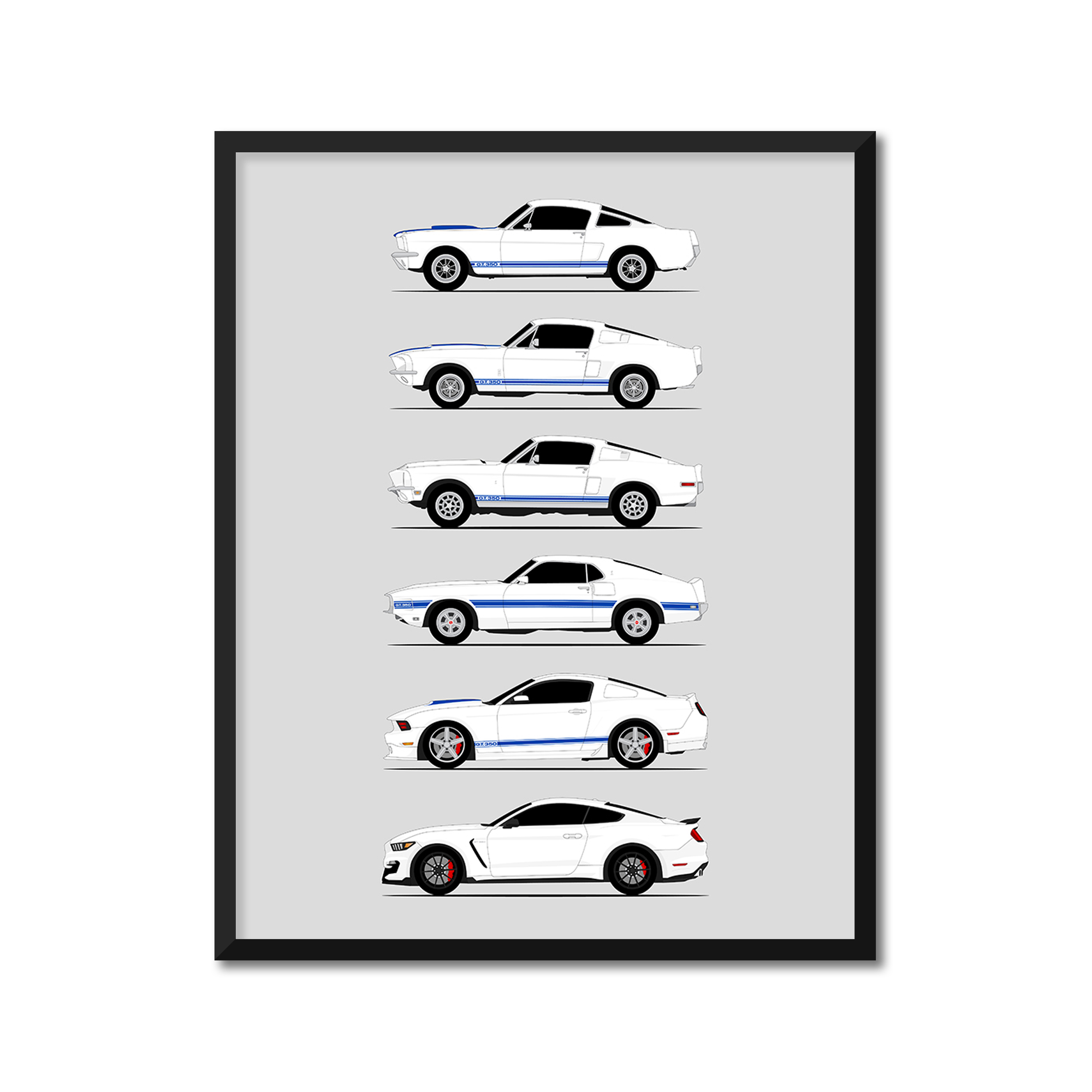 Shelby GT350 Generations (Ford) (Side Profile)