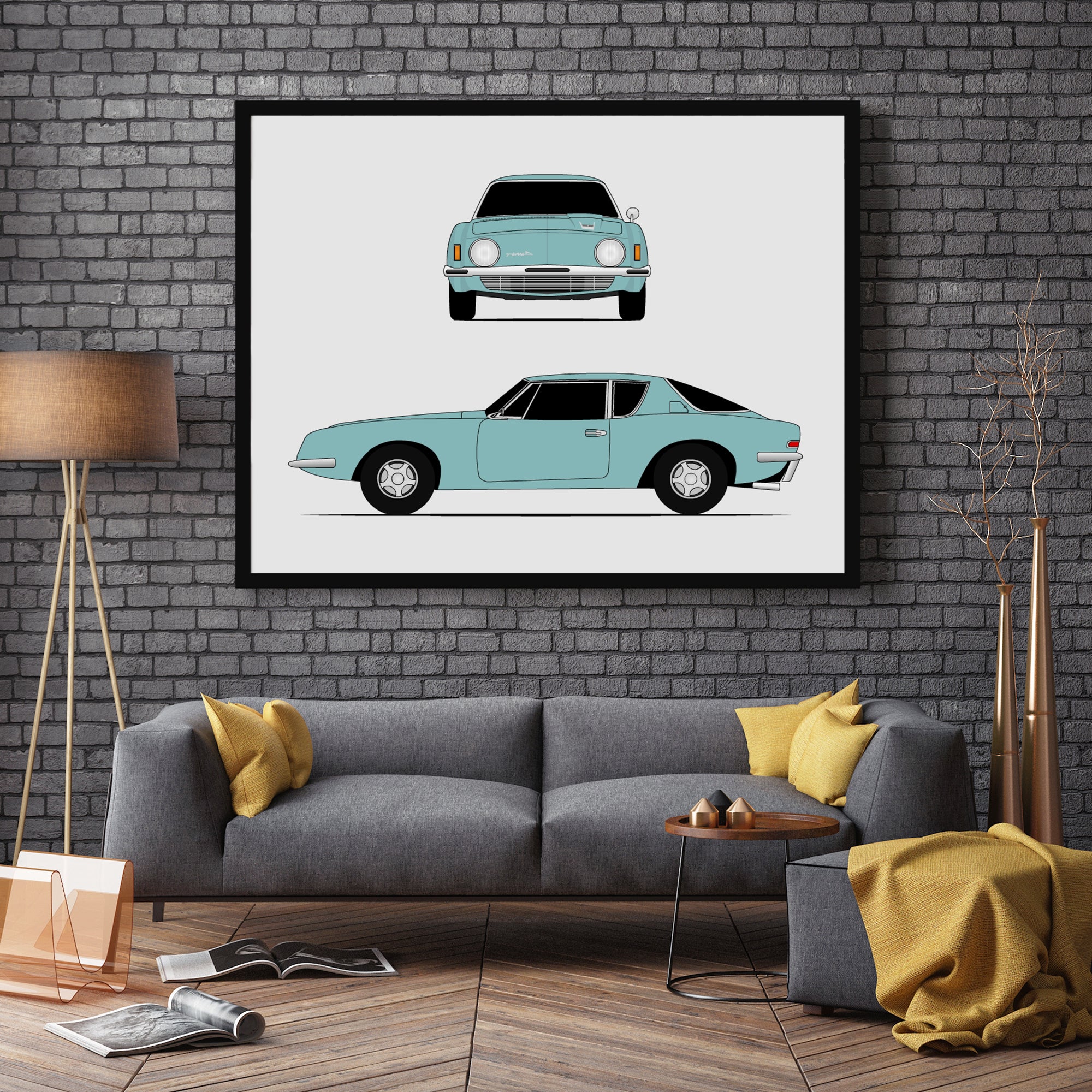Studebaker Avanti (1963) (Front and Side) Poster
