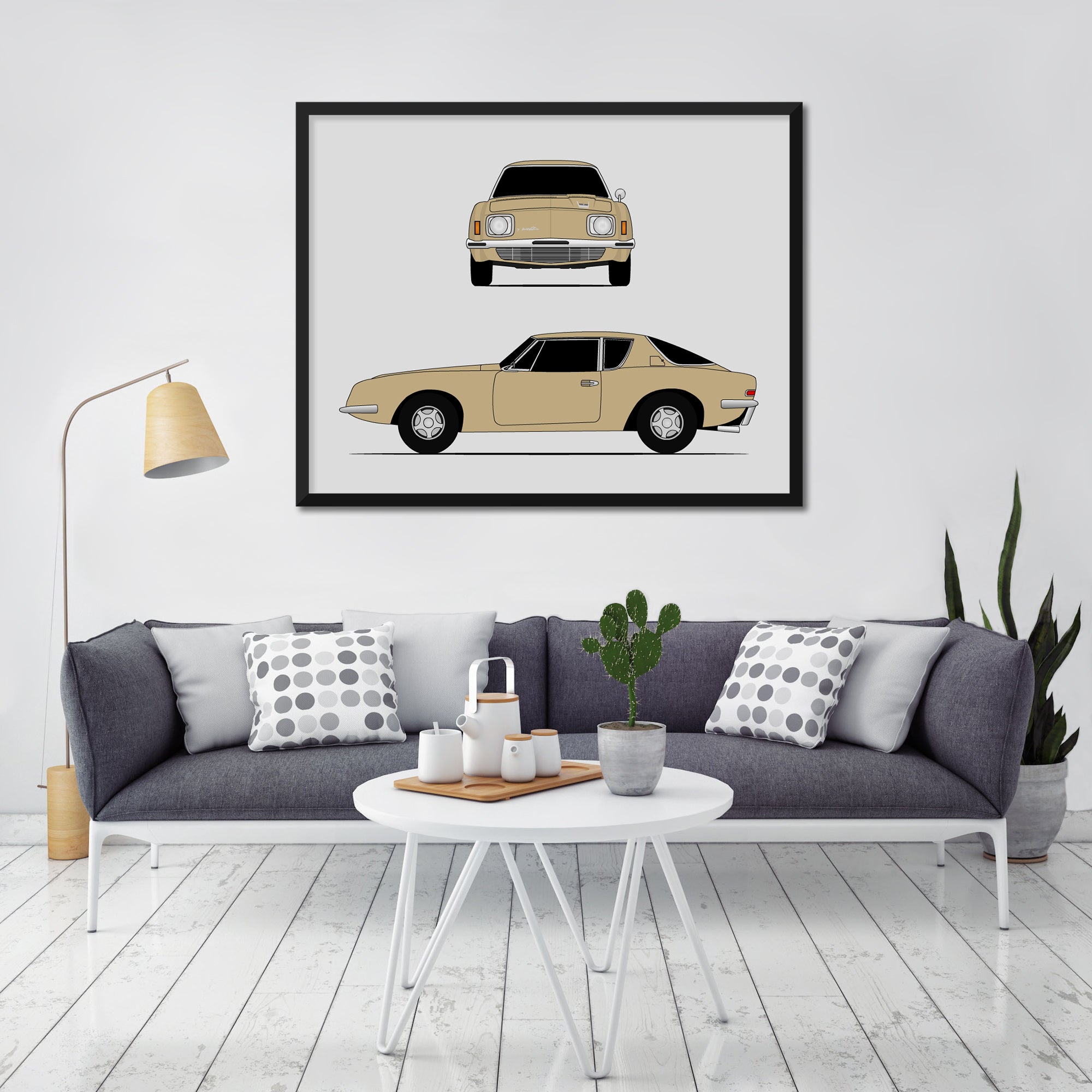 Studebaker Avanti (1964) (Front and Side) Poster