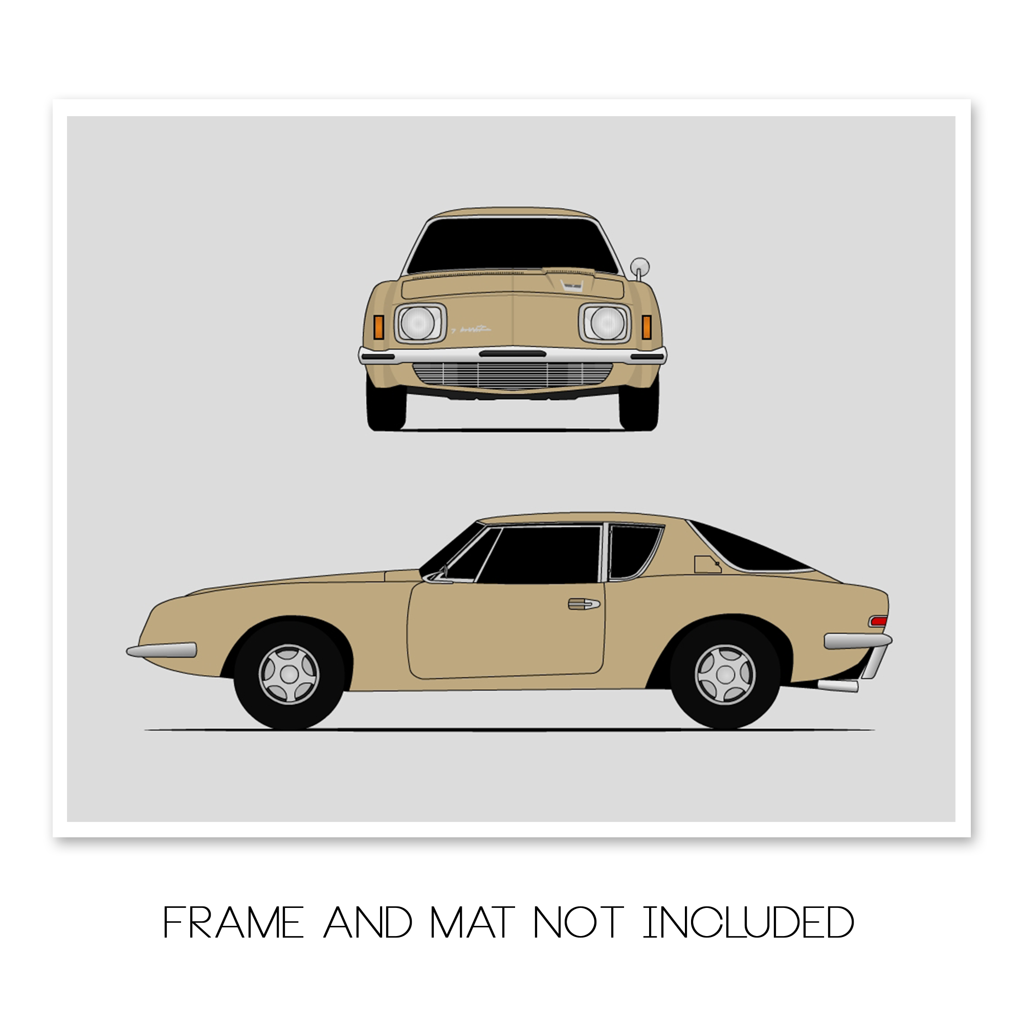 Studebaker Avanti (1964) (Front and Side) Poster