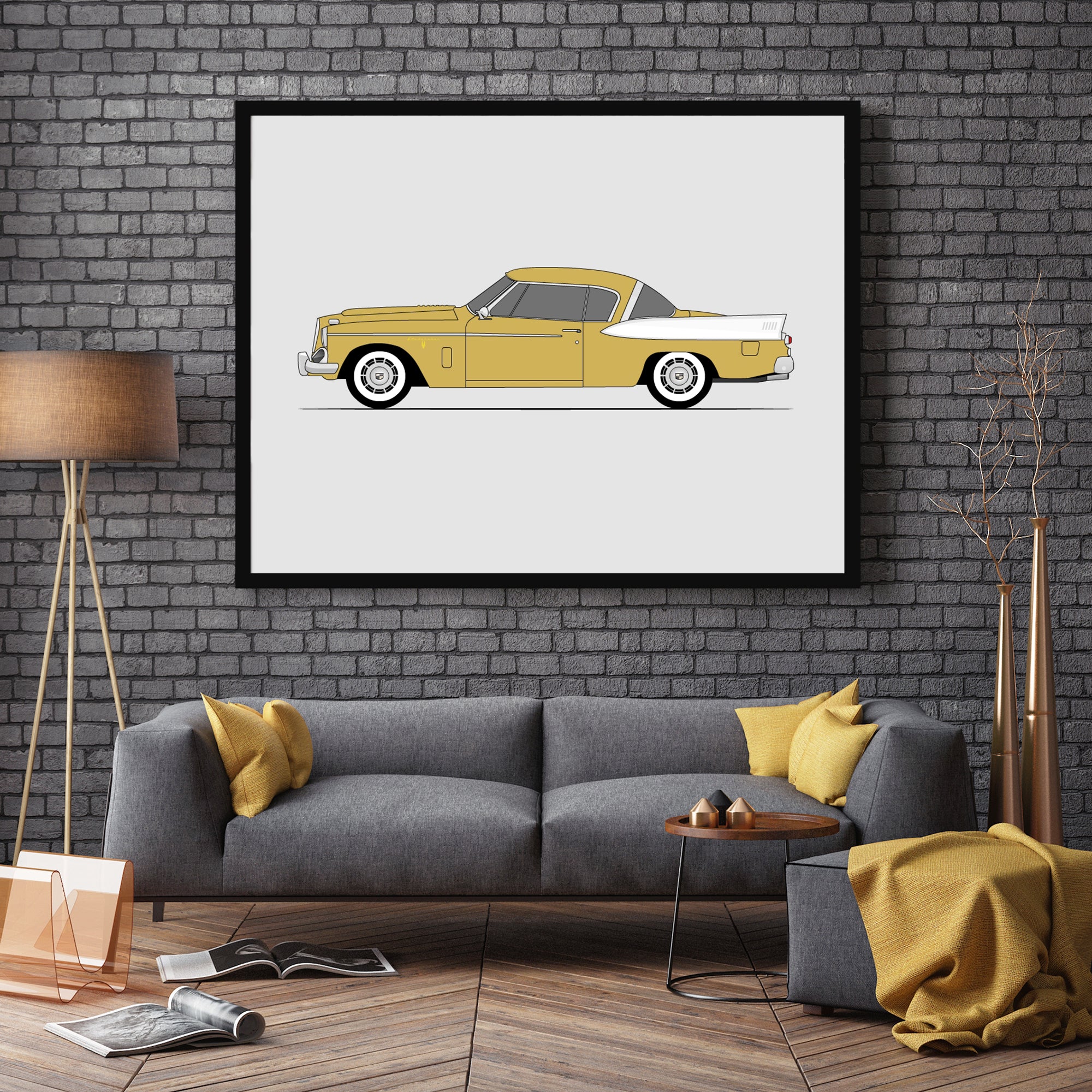 Studebaker Golden Hawk (1956-1958) (Side Profile) Poster