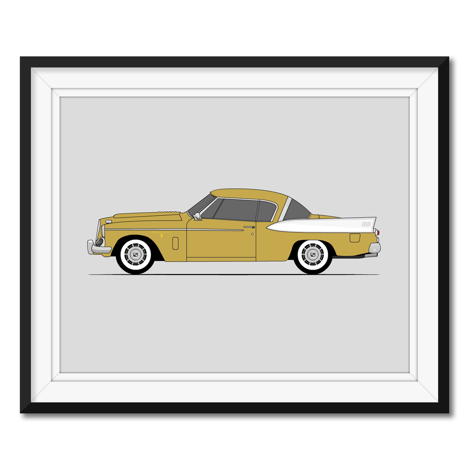 Studebaker Golden Hawk (1956-1958) (Side Profile) Poster