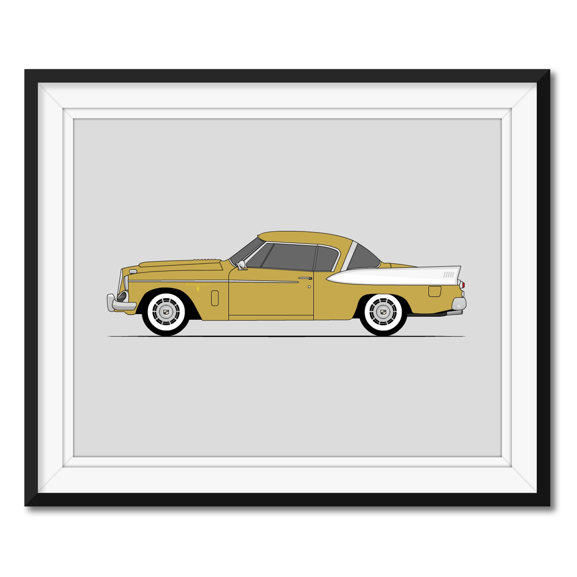Studebaker Golden Hawk (1956-1958) (Side Profile) Poster