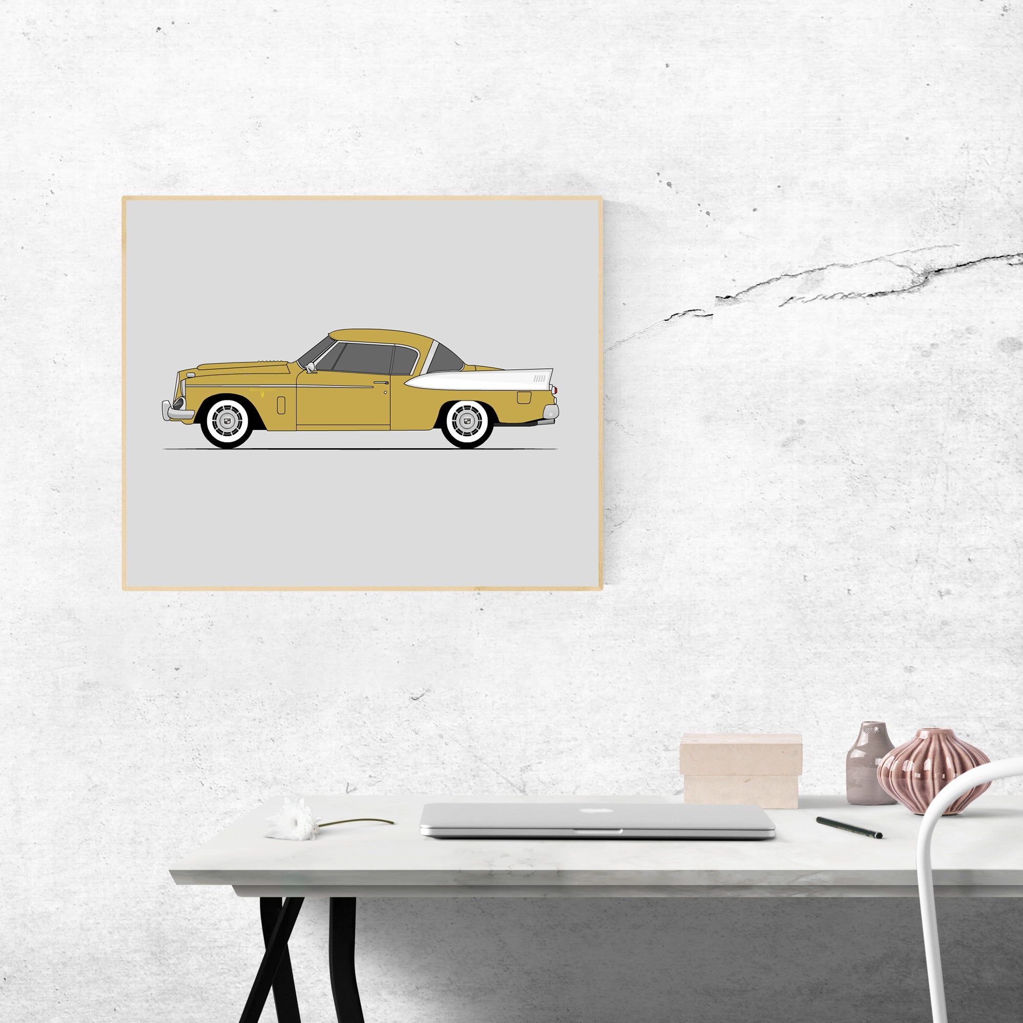 Studebaker Golden Hawk (1956-1958) (Side Profile) Poster