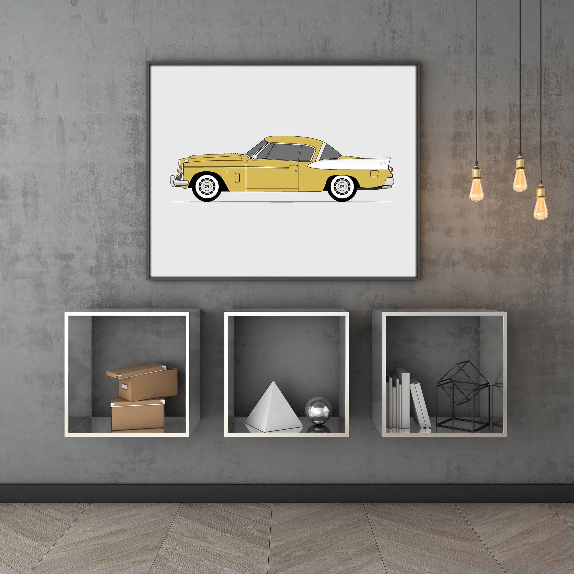 Studebaker Golden Hawk (1956-1958) (Side Profile) Poster