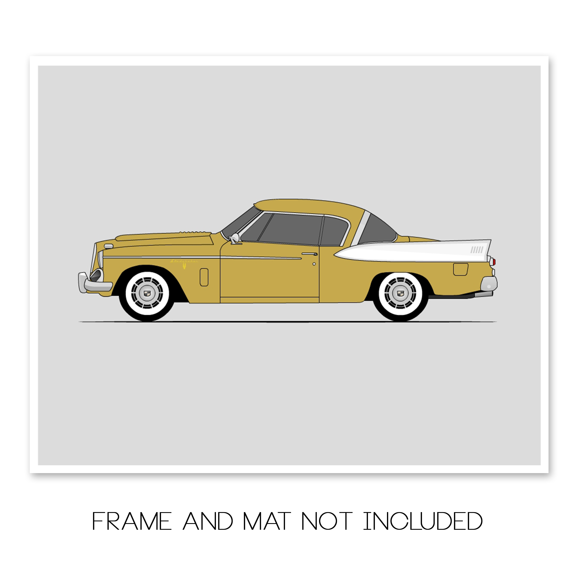 Studebaker Golden Hawk (1956-1958) (Side Profile) Poster