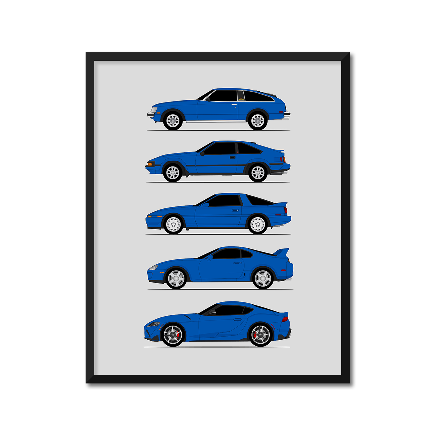 Toyota Supra Generations (Side Profile)