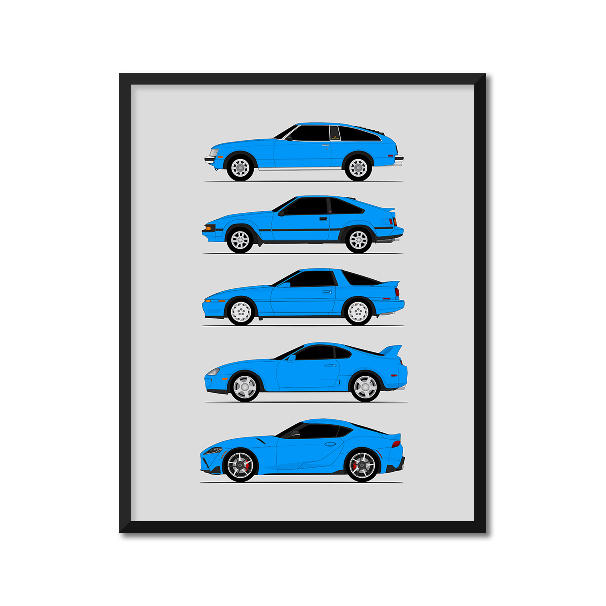 Toyota Supra Generations (Side Profile)