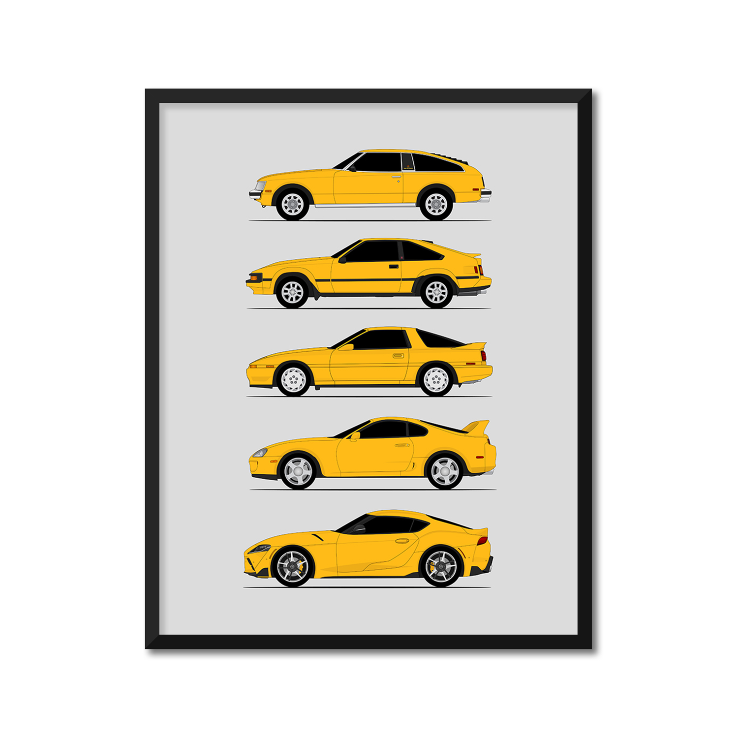 Toyota Supra Generations (Side Profile)