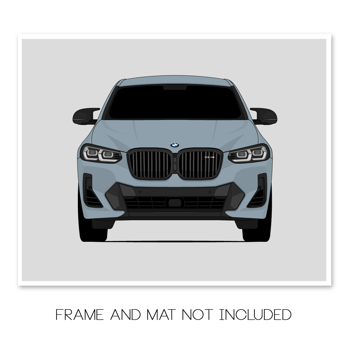 BMW X4 M (2022-2025) G02 car poster print, frame and mat not included