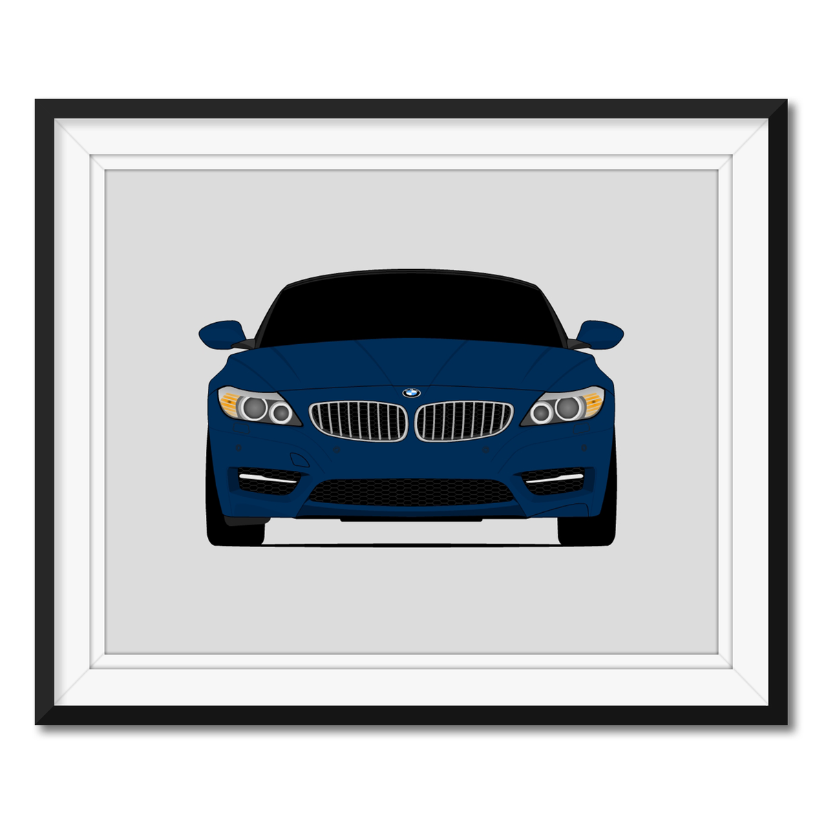 BMW Z4 (2013-2016) E89 framed car poster with mat