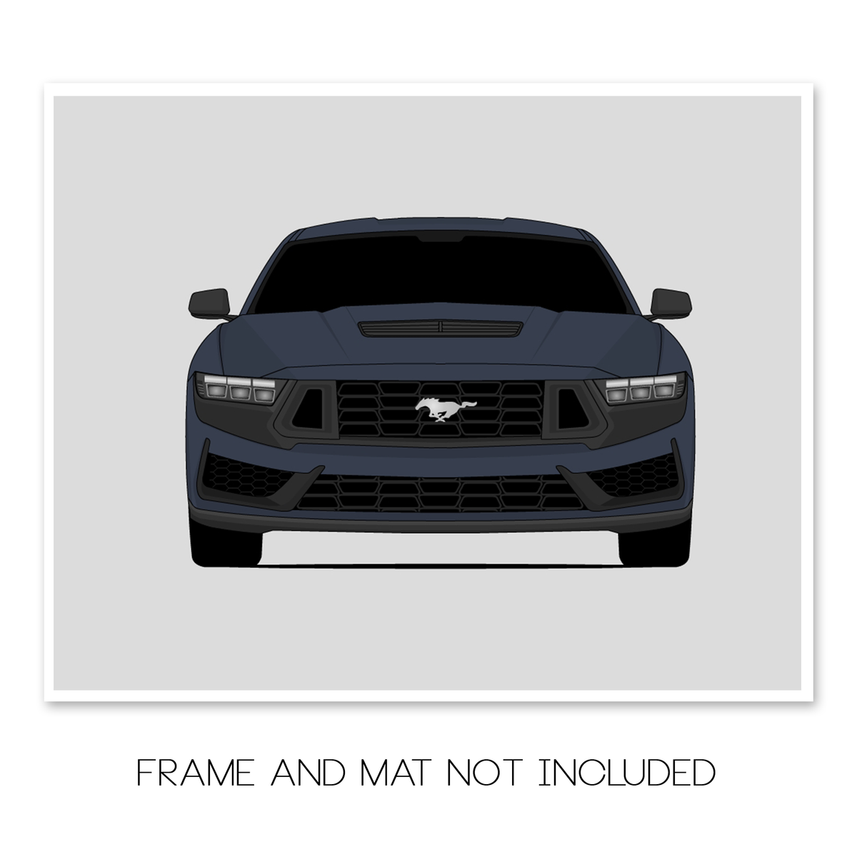 Ford Mustang Dark Horse (2024-Present) S650 car poster print, frame and mat not included