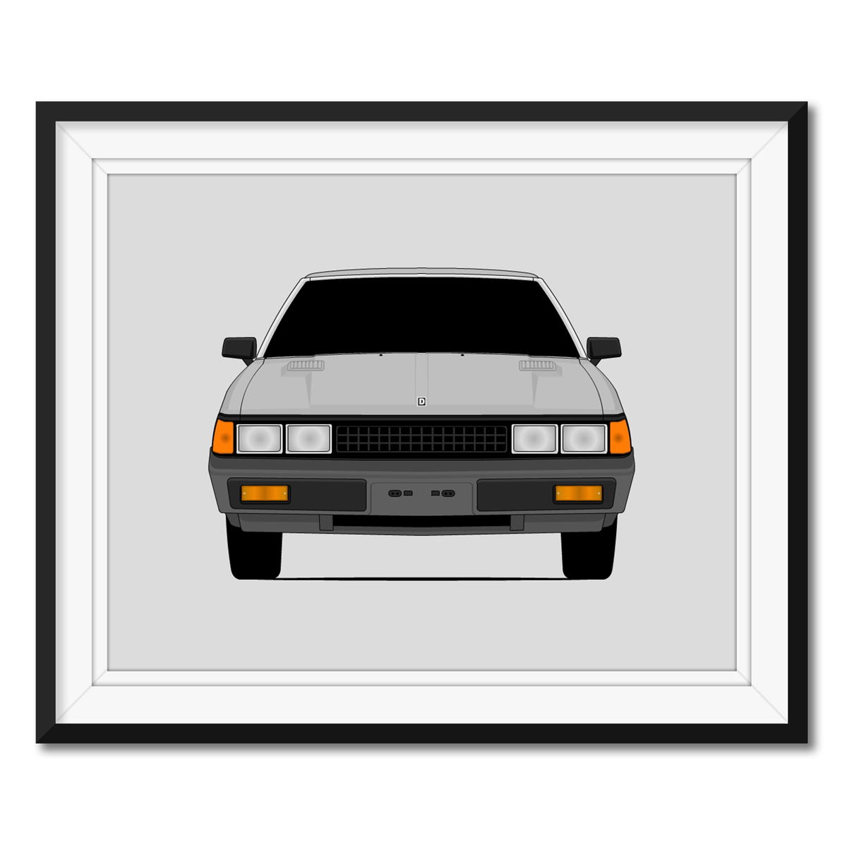 Nissan 200SX (1982-1983) framed car poster with mat