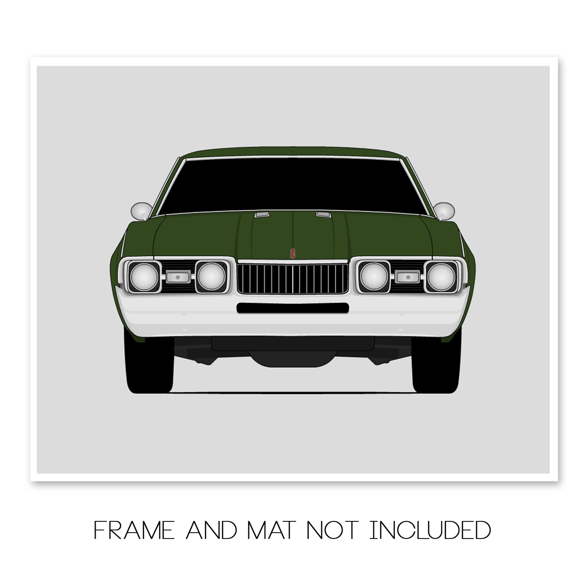 Oldsmobile Cutlass (1968) car poster print, frame and mat not included