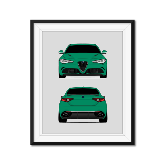 Alfa Romeo Giulia Quadrifoglio 952 (2016-Present) (Front and Rear) Poster