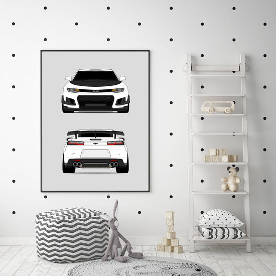 Chevy Camaro ZL1 1LE (2017-2019) 6th Generation (Front and Rear) Poster