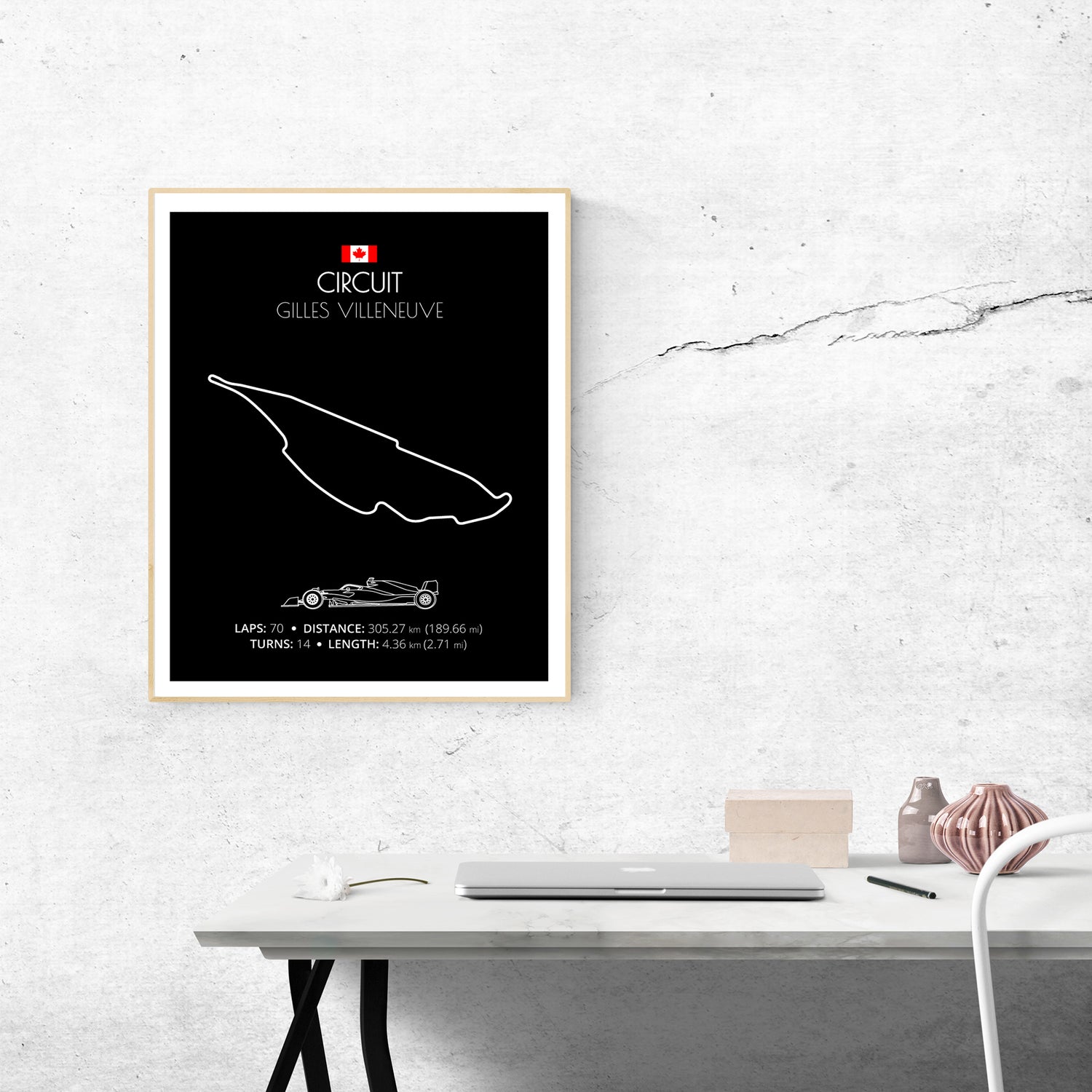Circuit Gilles Villeneuve (Montreal, Canada) F1 Formula 1 Race Track Poster