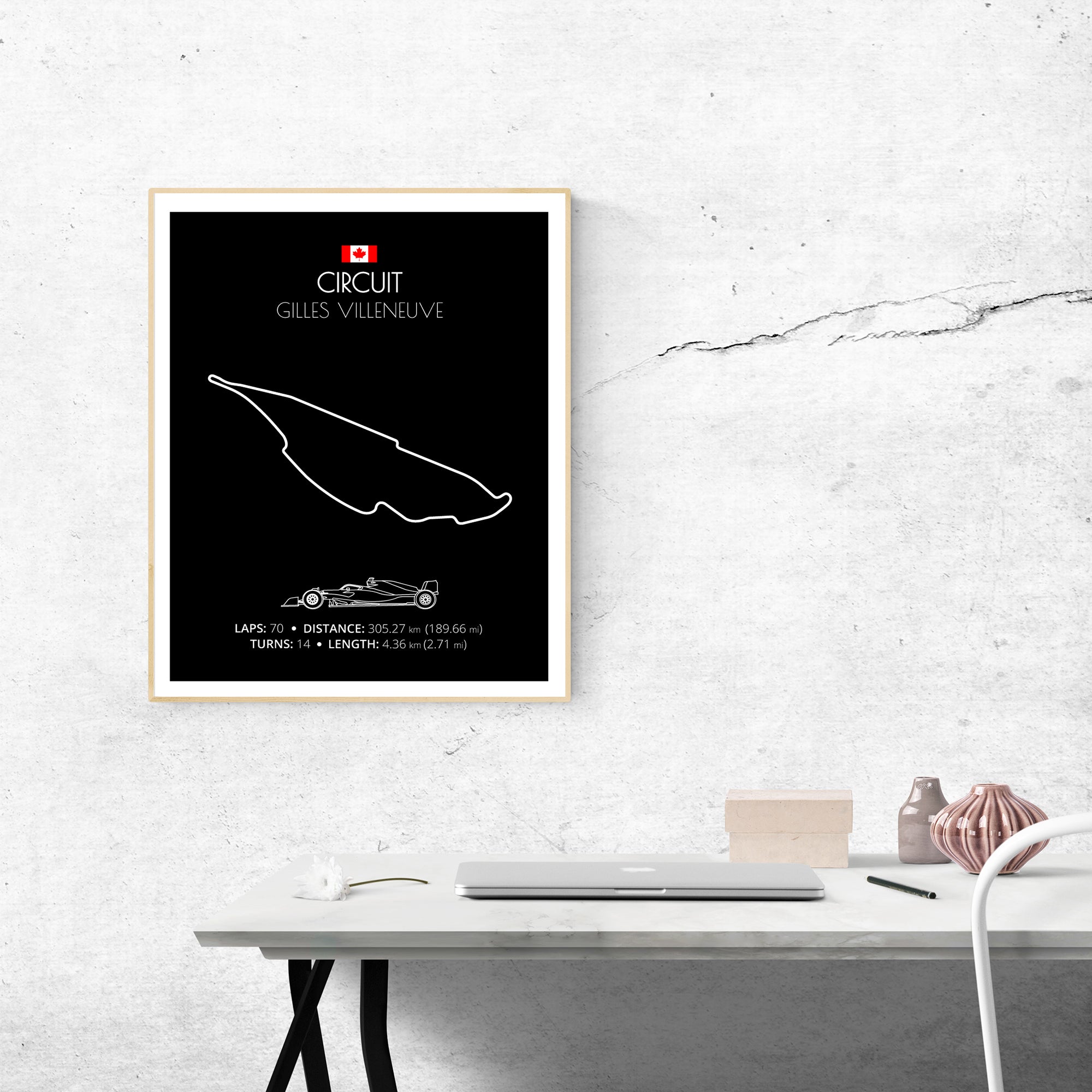 Circuit Gilles Villeneuve (Montreal, Canada) F1 Formula 1 Race Track Poster