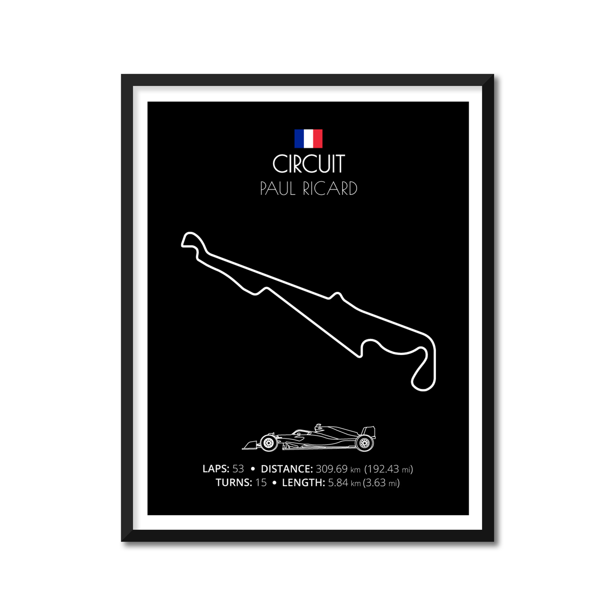Circuit Paul Ricard (Le Castellet, France) F1 Formula 1 Race Track Poster