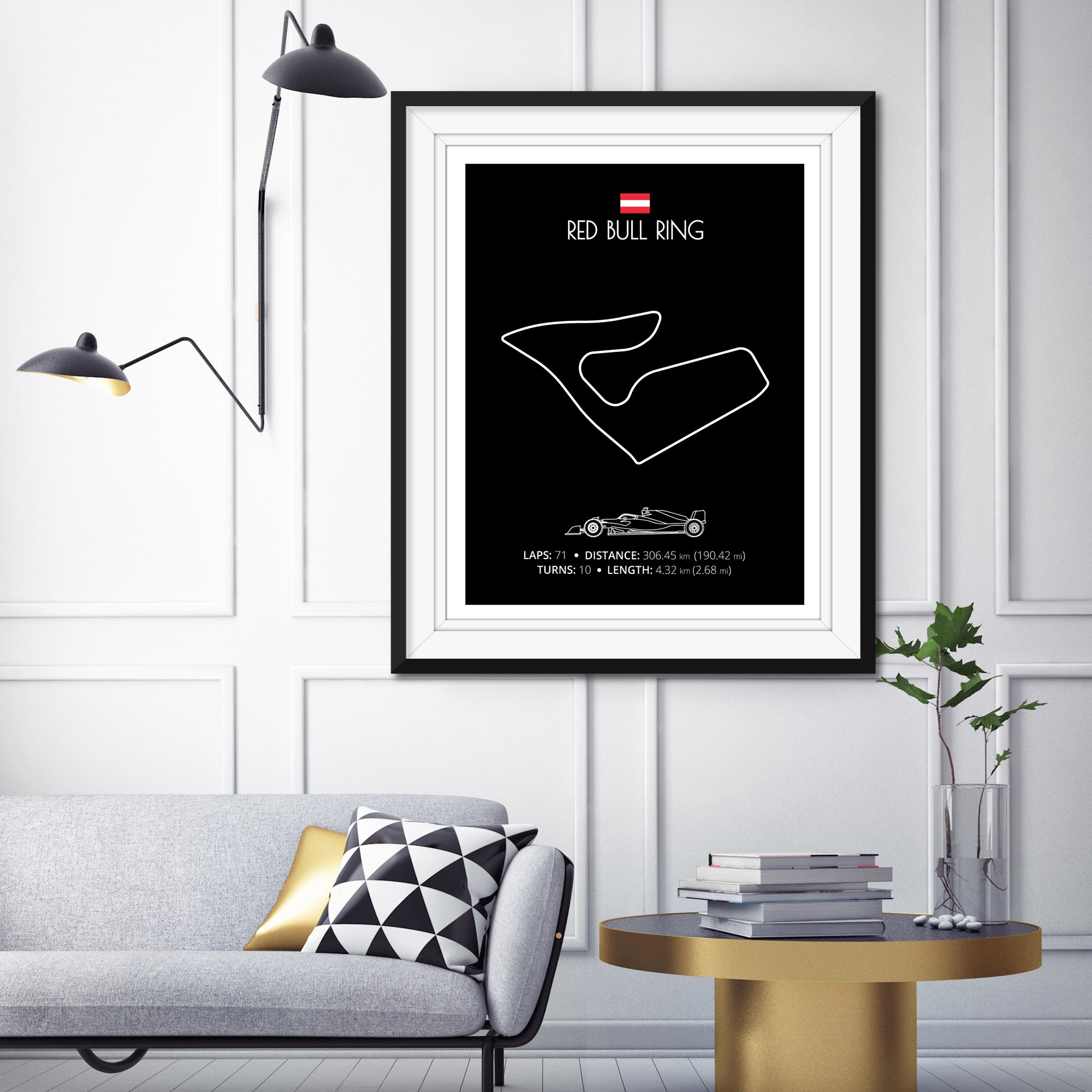 Red Bull Ring (Spielberg, Austria) F1 Formula 1 Race Track Poster