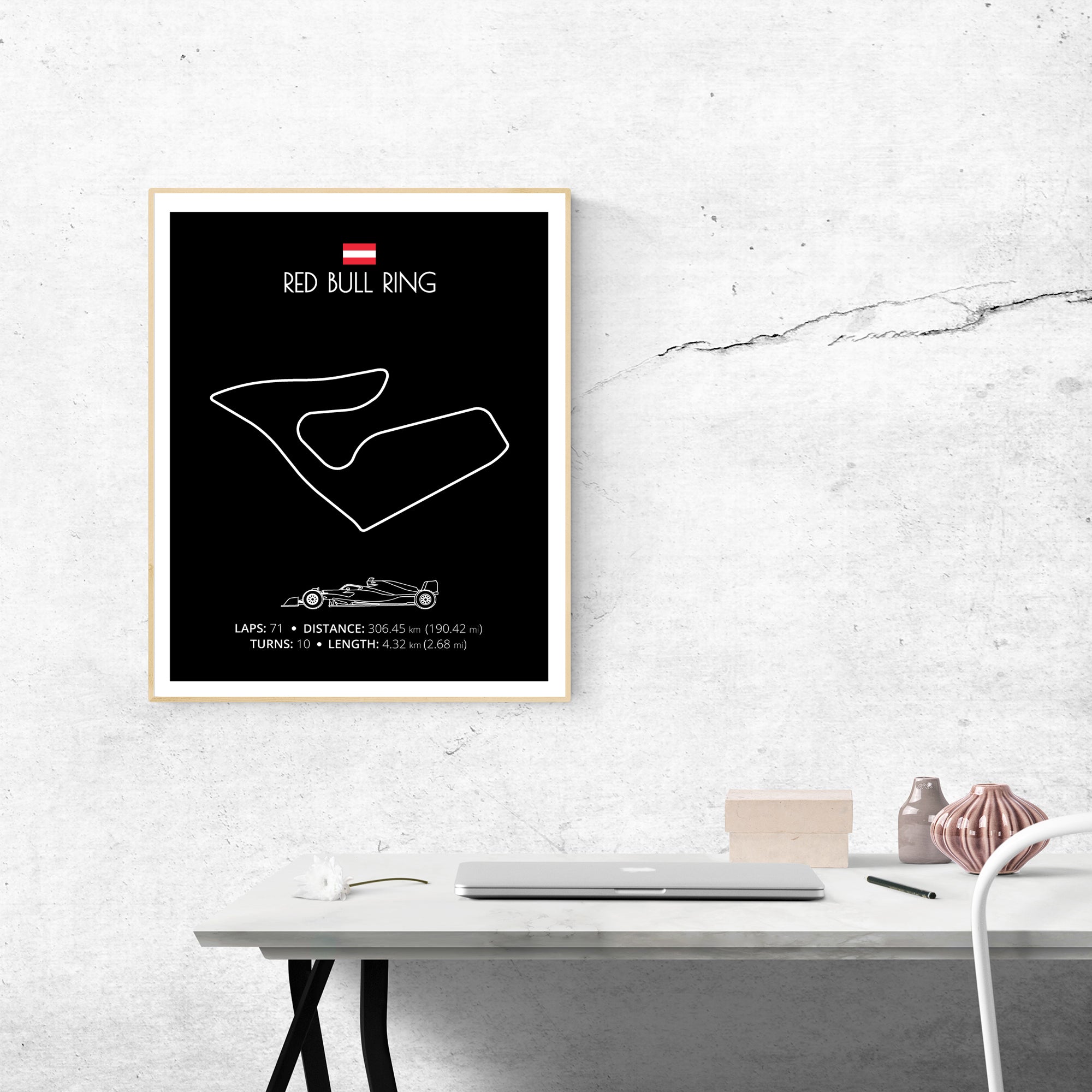 Red Bull Ring (Spielberg, Austria) F1 Formula 1 Race Track Poster