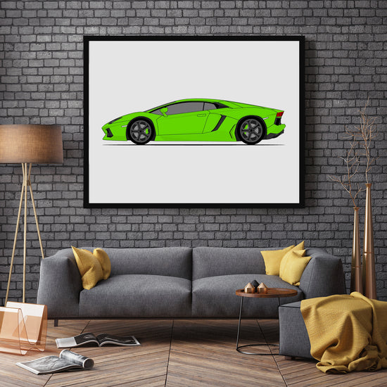 Lamborghini Aventador (2011-2016) (Side Profile) Poster