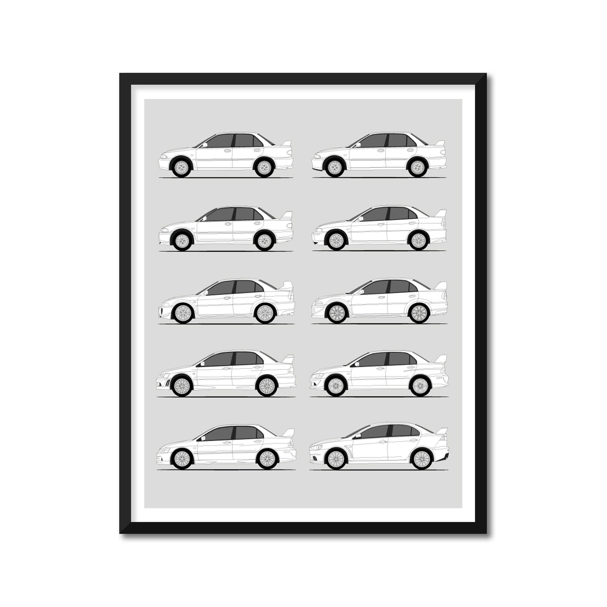 mitsubishi-lancer-evolution-generations-history-and-evolution-poster