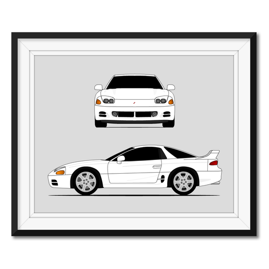 Mitsubishi 3000GT (GTO) (1994-1997) (Front and Side) Poster
