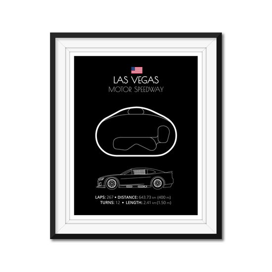 Las Vegas Motor Speedway NASCAR Race Track Poster