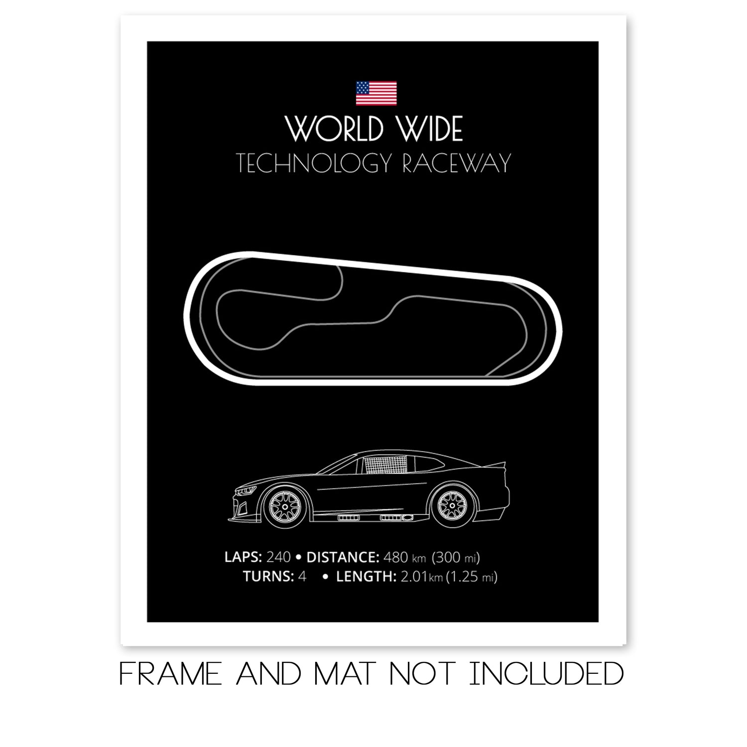 World Wide Technology Raceway NASCAR Race Track Poster