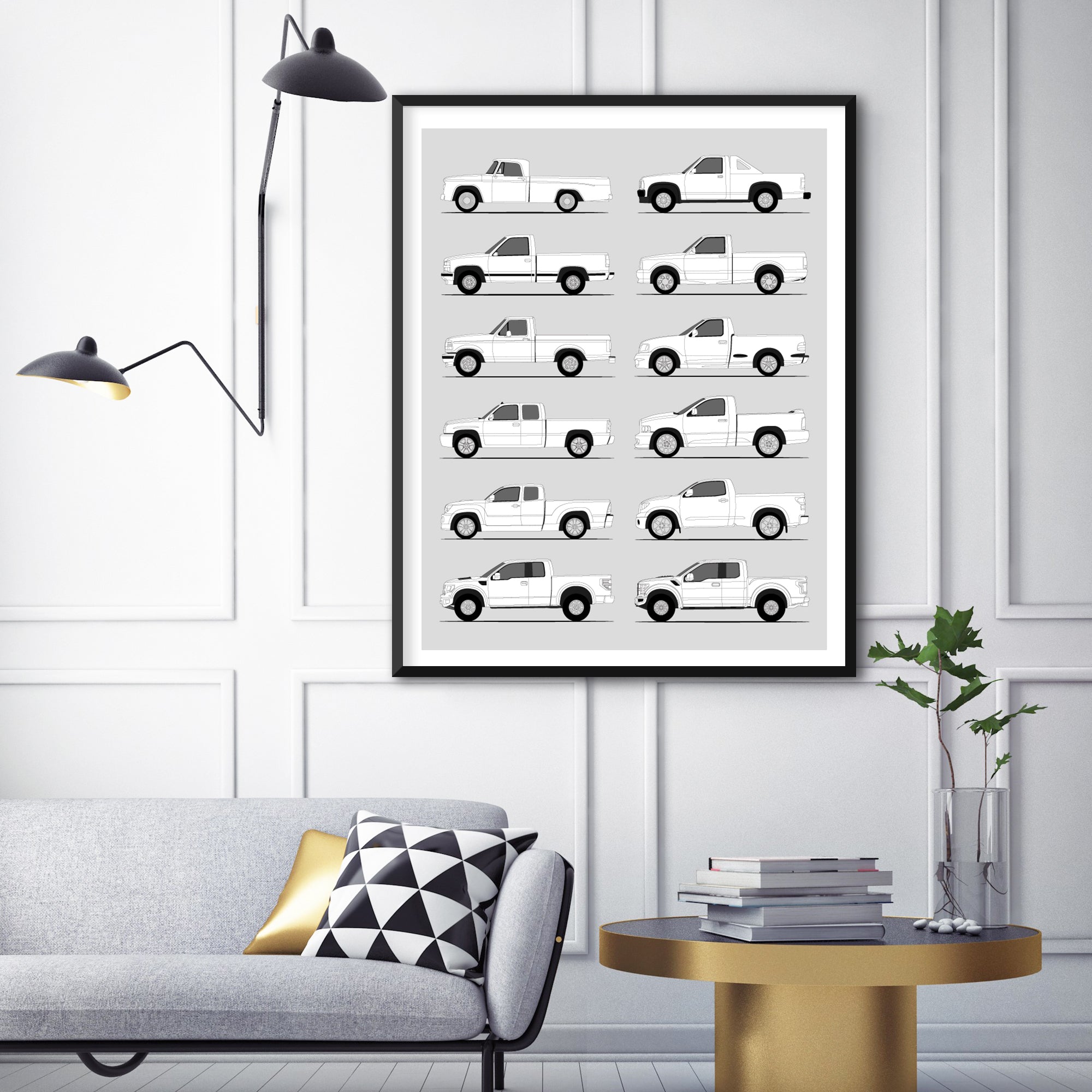 Pickup Truck Generations (Side Profile)